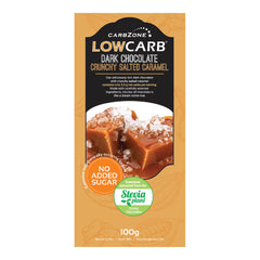 Low Carb® Mörk Choklad Crunchy Salted Caramel - Utan Tillsatt Socker (100g)